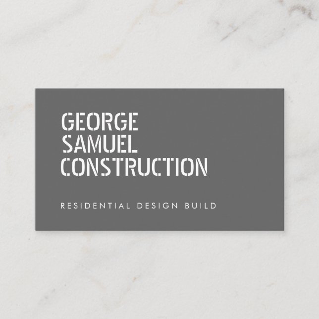 Bold Molded Real Estate Business QR Code Light Ash Visitenkarte (Vorderseite)