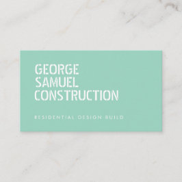 Bold Molded Realtor QR Code Light Teal Green Visitenkarte