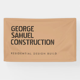 Bold Molded Wood Color Construction Business  Banner