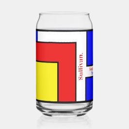 Bold Mondrian Inspiriert Retro Geometric Art Dosenglas