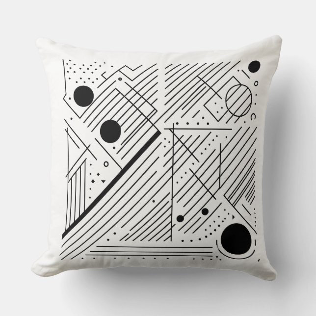 Bold Monochrome Geometry Kissen (Vorderseite)