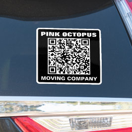 Bold Monochrome QR Code Waterproof Car Aufkleber