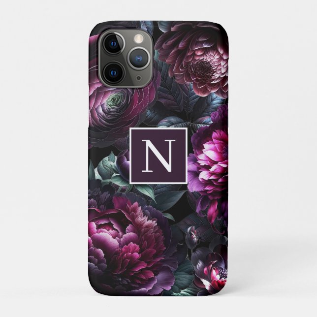 Bold Moody Blume Black Enchanted Floral Garden Case-Mate iPhone Hülle (Rückseite)