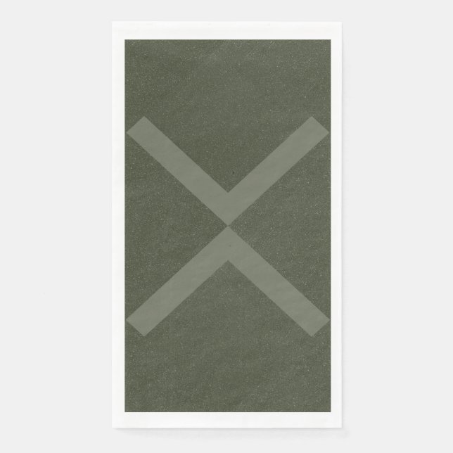 Bold Moss Green X Napkin - Anpassbar Serviette (Vorderseite)