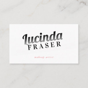 BOLD NAME FADE Retro minimale schwarzen Korallenro Visitenkarte