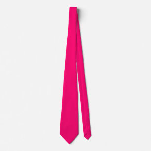 Bold Neon Pink Silk Neck Tie Krawatte