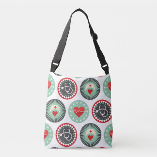 Bold Nurse Pattern - LPN RN Gesundheit Tragetaschen Mit Langen Trägern
