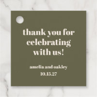 Bold Olive Fall Retro Custom Wedding Danke