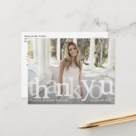 Bold Overlay Abschluss Class Jahr Vielen Dank Postkarte