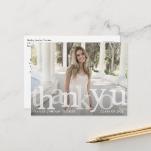 Bold Overlay Abschluss Class Jahr Vielen Dank Postkarte
