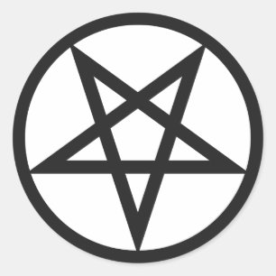 Bold Pentagram Runder Aufkleber