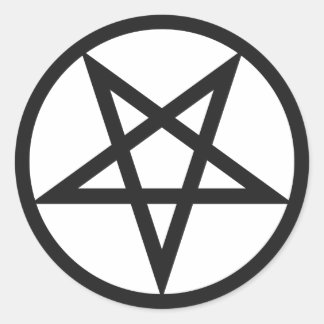 Bold Pentagram Runder Aufkleber