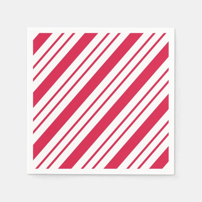Bold Peppermint Candy Cane Holiday Napkins Serviette (Vorderseite)