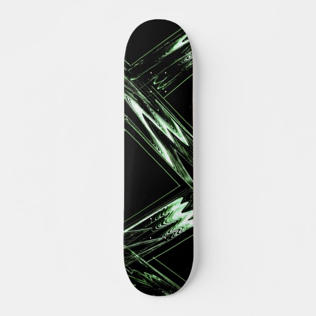 Bold Pine Green Pattern Skateboard (Vorne)