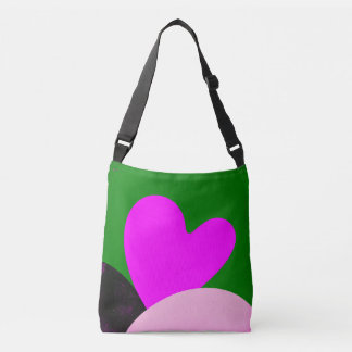 Bold Pink Heart Graphic Tote Bag Tragetaschen Mit Langen Trägern