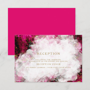 Bold Pink Tourmaline und Crystal Geode Einladung
