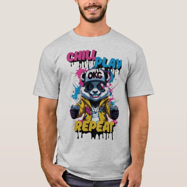 Bold Pixel Panda Style T-Shirt (Vorderseite)