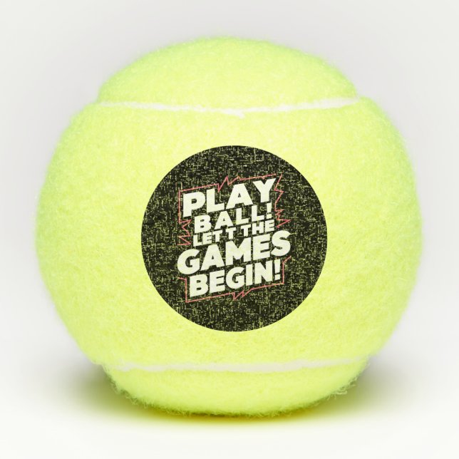 Bold Play Ball Sports Quote Art (Vorderseite)