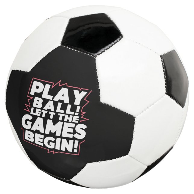 Bold Play Ball Sports Quote Art (Dreiviertel)