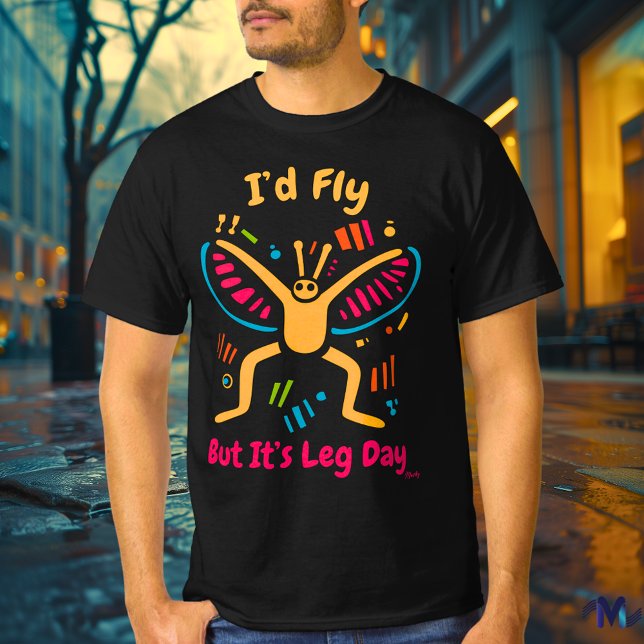 Bold Pop Art Butterfly Gym T - Shirt (Von Creator hochgeladen)
