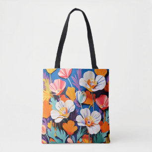 Bold Pop Art California Poppies Tasche