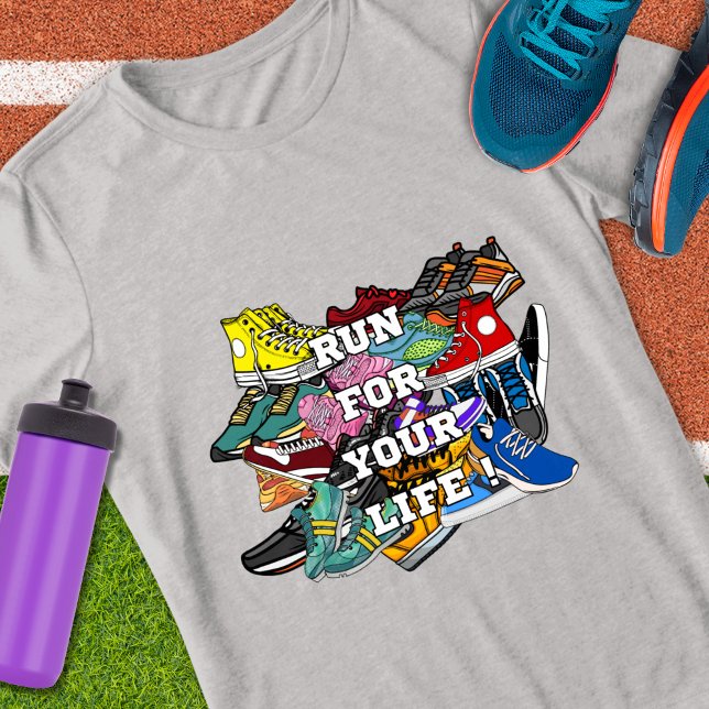 Bold Pop Art Runner Jogger Tri-Blend Shirt (Von Creator hochgeladen)