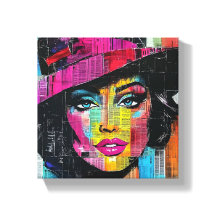 Bold Pop Art Stretched Canvas Print
