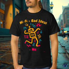 Bold Pop Art Tech Spaß Robot T - Shirt