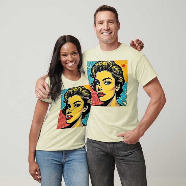 Bold Pop Art Woman Defined T-Shirt (Unisex)