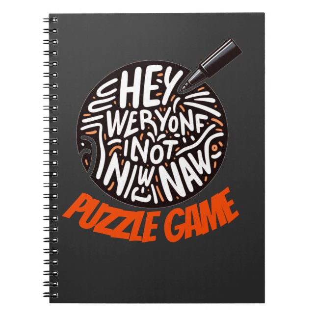 Bold Puzzle Quote Typography Art Notizblock (Vorderseite)