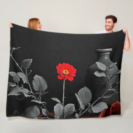 Bold Red Awakening Fleecedecke