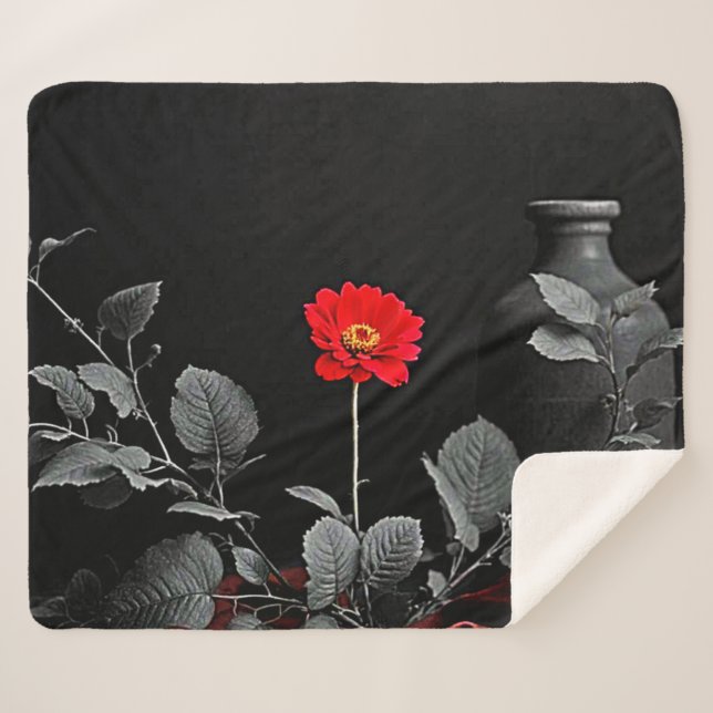 Bold Red Awakening Sherpadecke (Vorderseite (Horizontal))