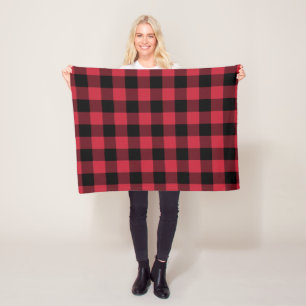Bold Red Black Buffalo Kariert Lumberjack Muster Fleecedecke