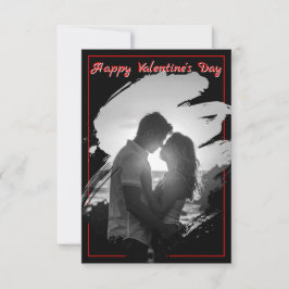 Bold Red & Black Valentine’s Day Photo Card