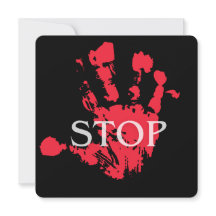 Bold Red Handprint "STOP" Warning Symbol – Activis