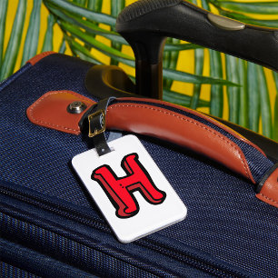 Bold Red Letter H Fun Alphabet Gepäckanhänger