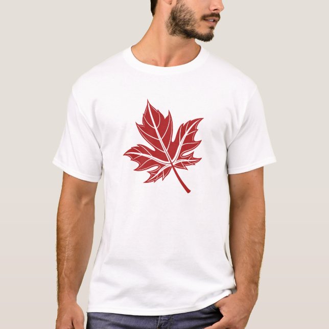 Bold Red Maple Leaf T-Shirt (Vorderseite)