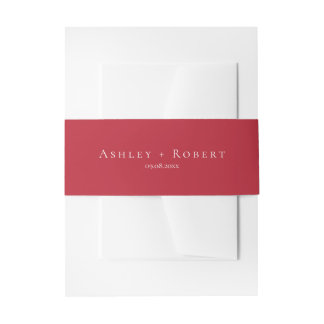 Bold Red Modern Wedding Einladungsbanderole