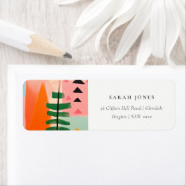 Bold Retro Abstrakte Weihnachtslandschaft Adresse