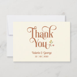 Bold Retro Earthy Tones | Dankeschön Karte