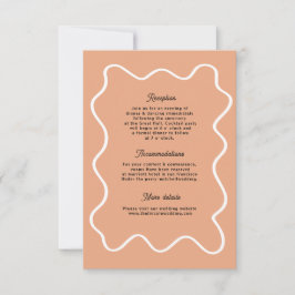 Bold Retro Funky Modern Wedding Enclosure card RSVP Karte