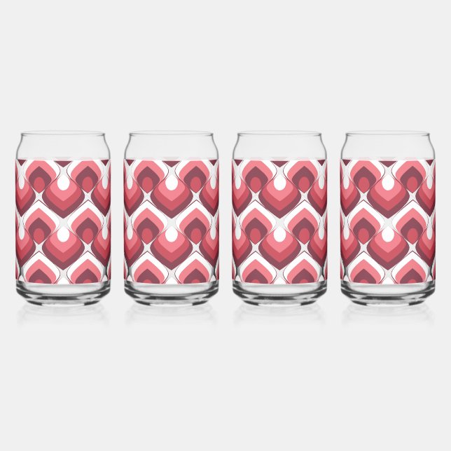 Bold Retro Modern Motif in Pinks (Droite)