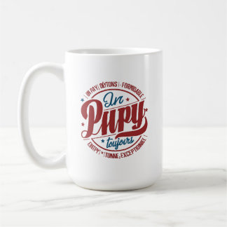 Bold Retro Papy Circle Typography Kaffeetasse