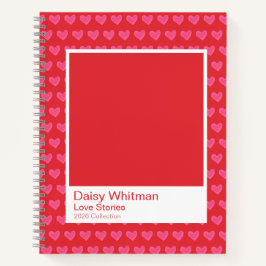 Bold Romantic Red Hearts Notebook Notizbuch