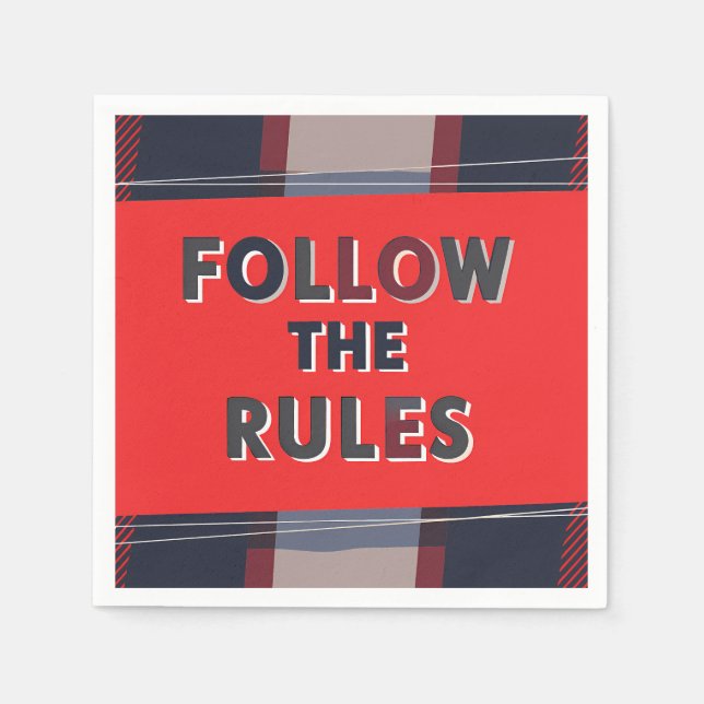 Bold Rules: A Clear, Striking Message Serviette (Vorderseite)