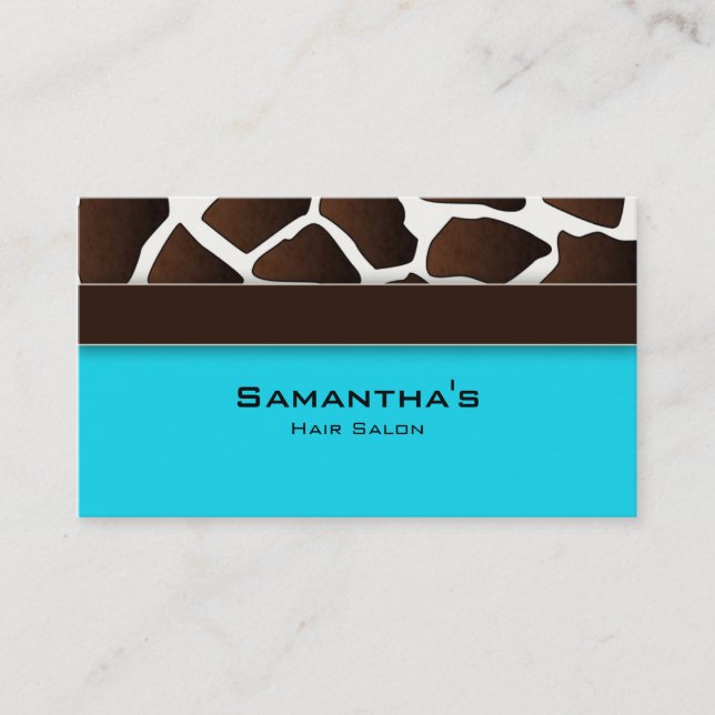 Bold Salon Wellness-Center Business Card Trendy Gi Visitenkarte (Vorderseite)