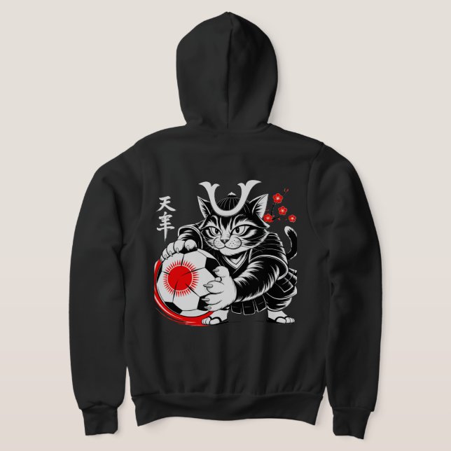 Bold Samurai Cat Hoodie for Women (AblageHinten)