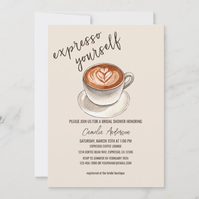Bold Sans Serif Bold Invitation exprimez-vous (Devant)