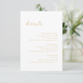 Bold Script Earthy Neutral Elegant Wedding Begleitkarte