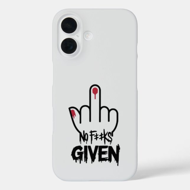 Bold Statement Art - Middle Finger Design iPhone 16 Hülle (Rückseite)